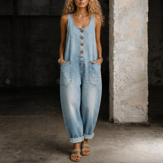 Zoe | Denim Overall Jumpsuit
