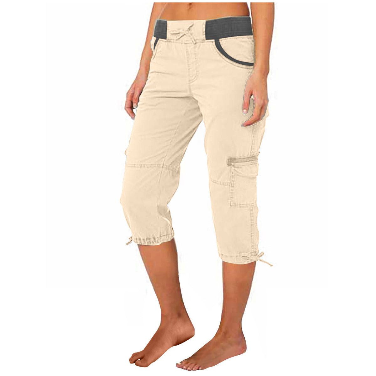 Megan cargo capri in Beige