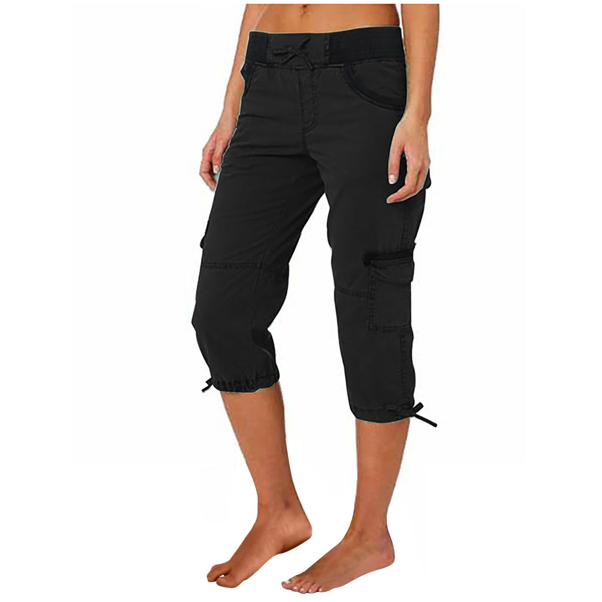 Megan cargo capri in Black
