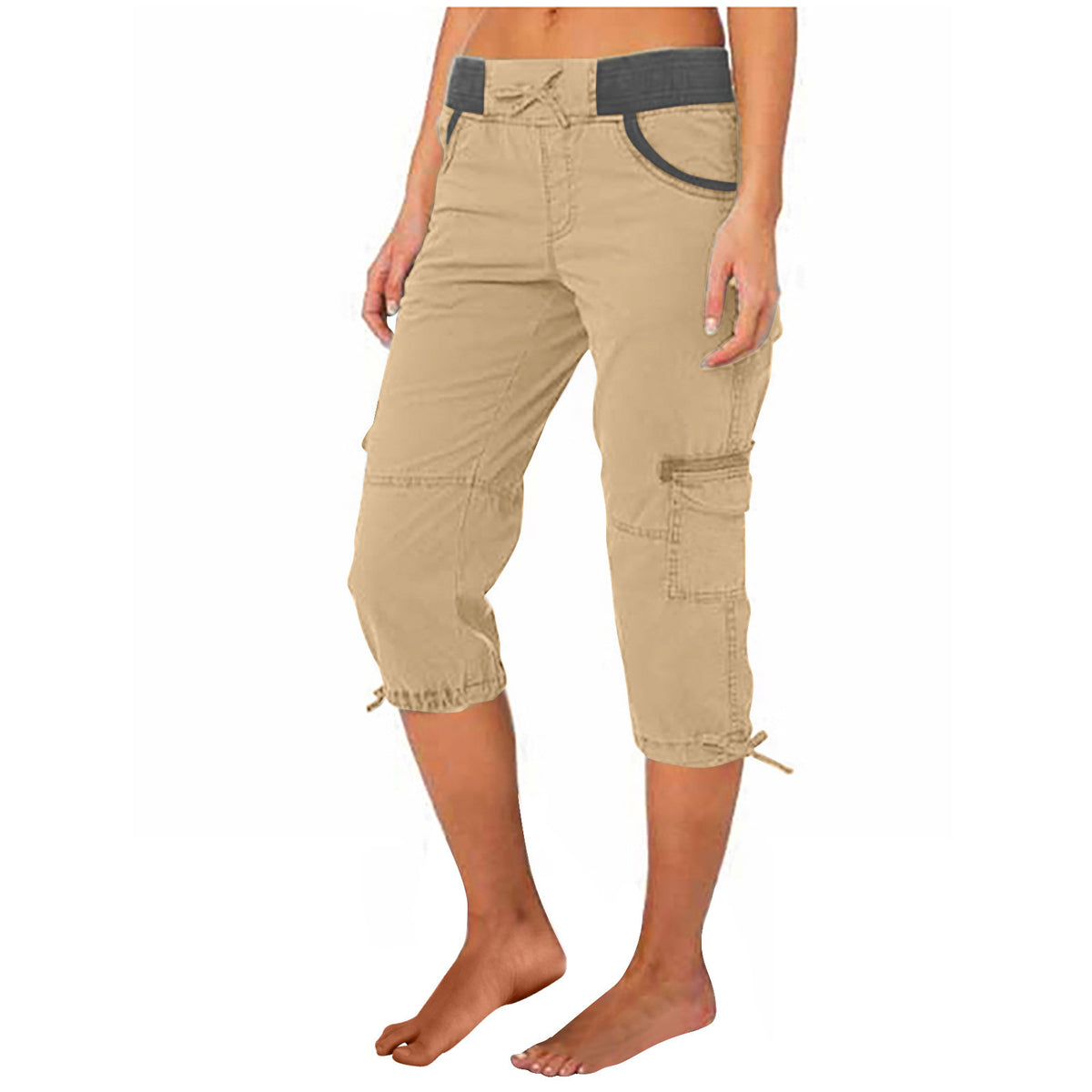 Megan cargo capri in Khaki