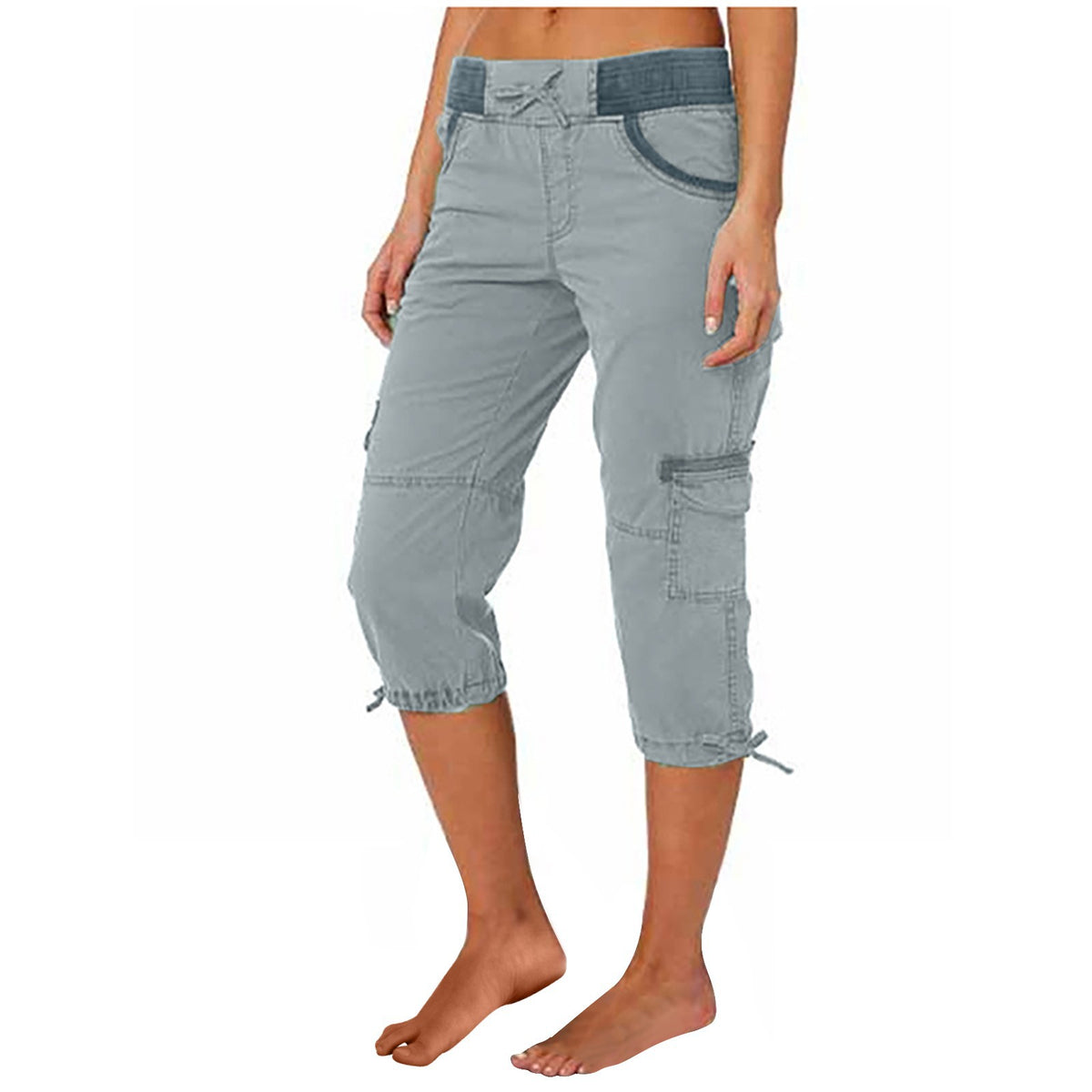 Megan cargo capri in Light Blue