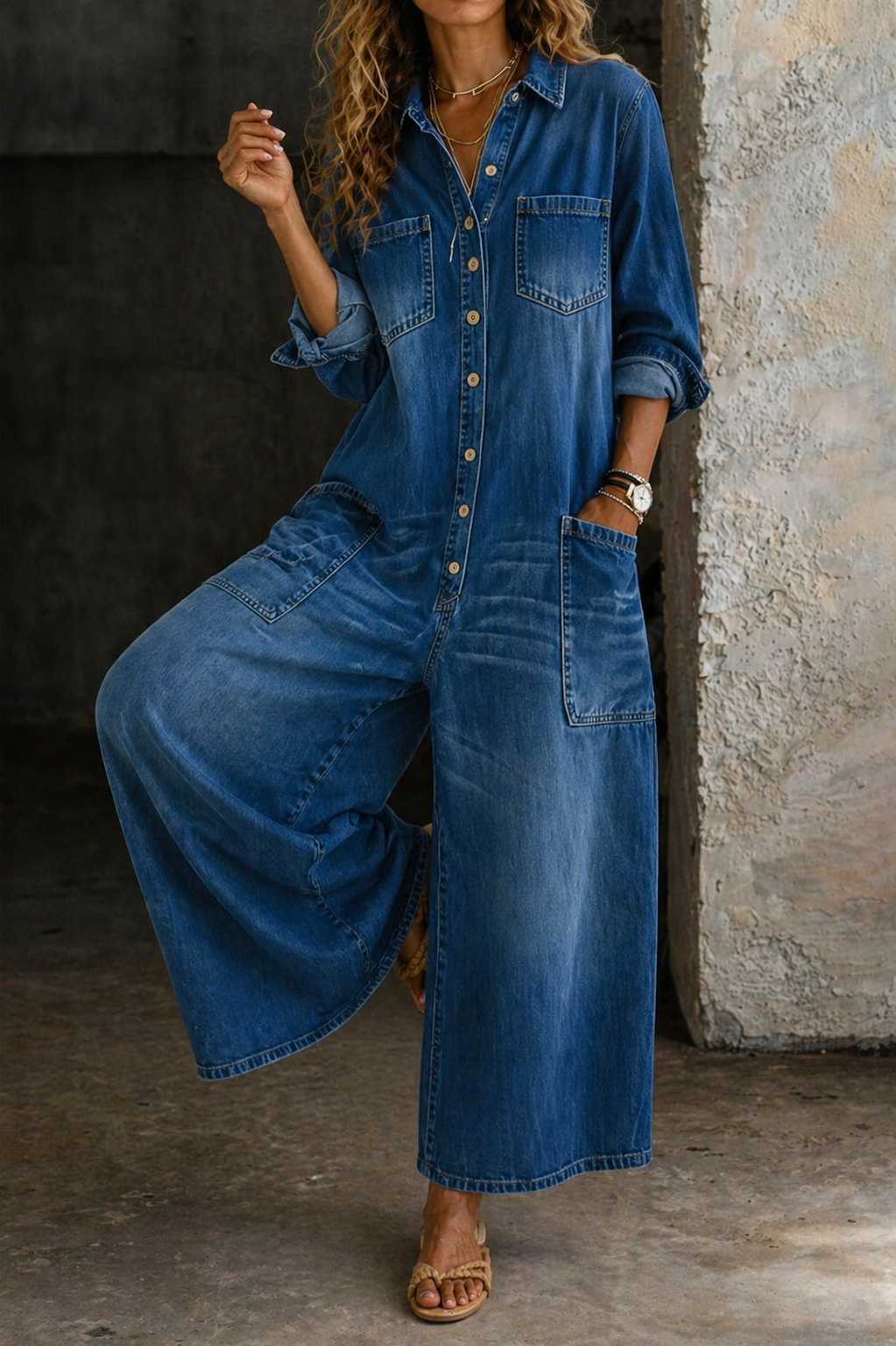 Chloe | Casual Denim Jumpsuit
