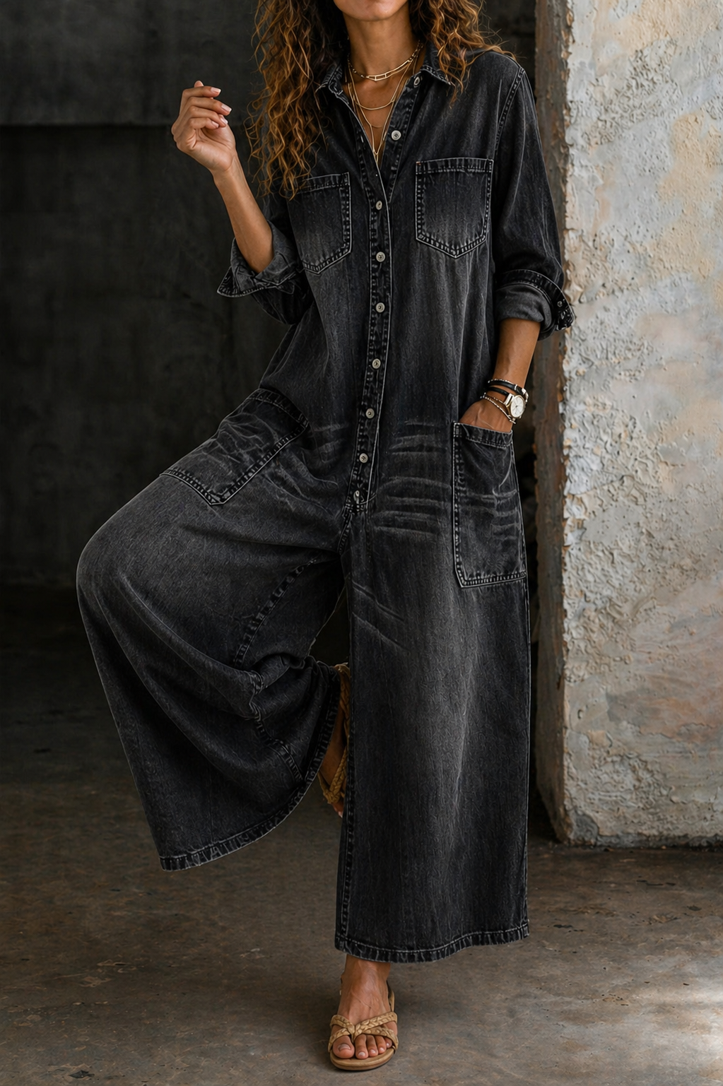 Chloe | Casual Denim Jumpsuit