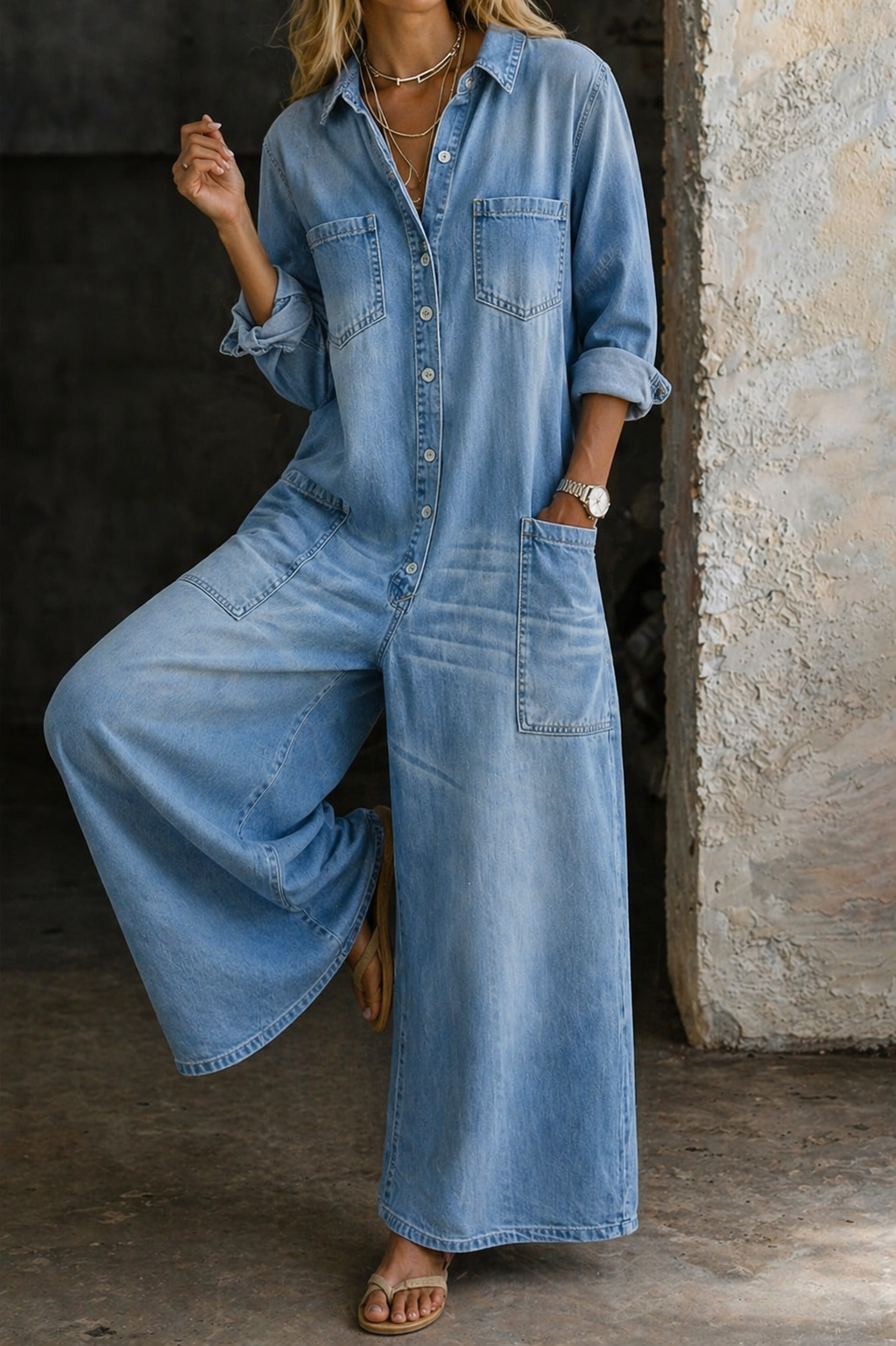 Chloe | Casual Denim Jumpsuit