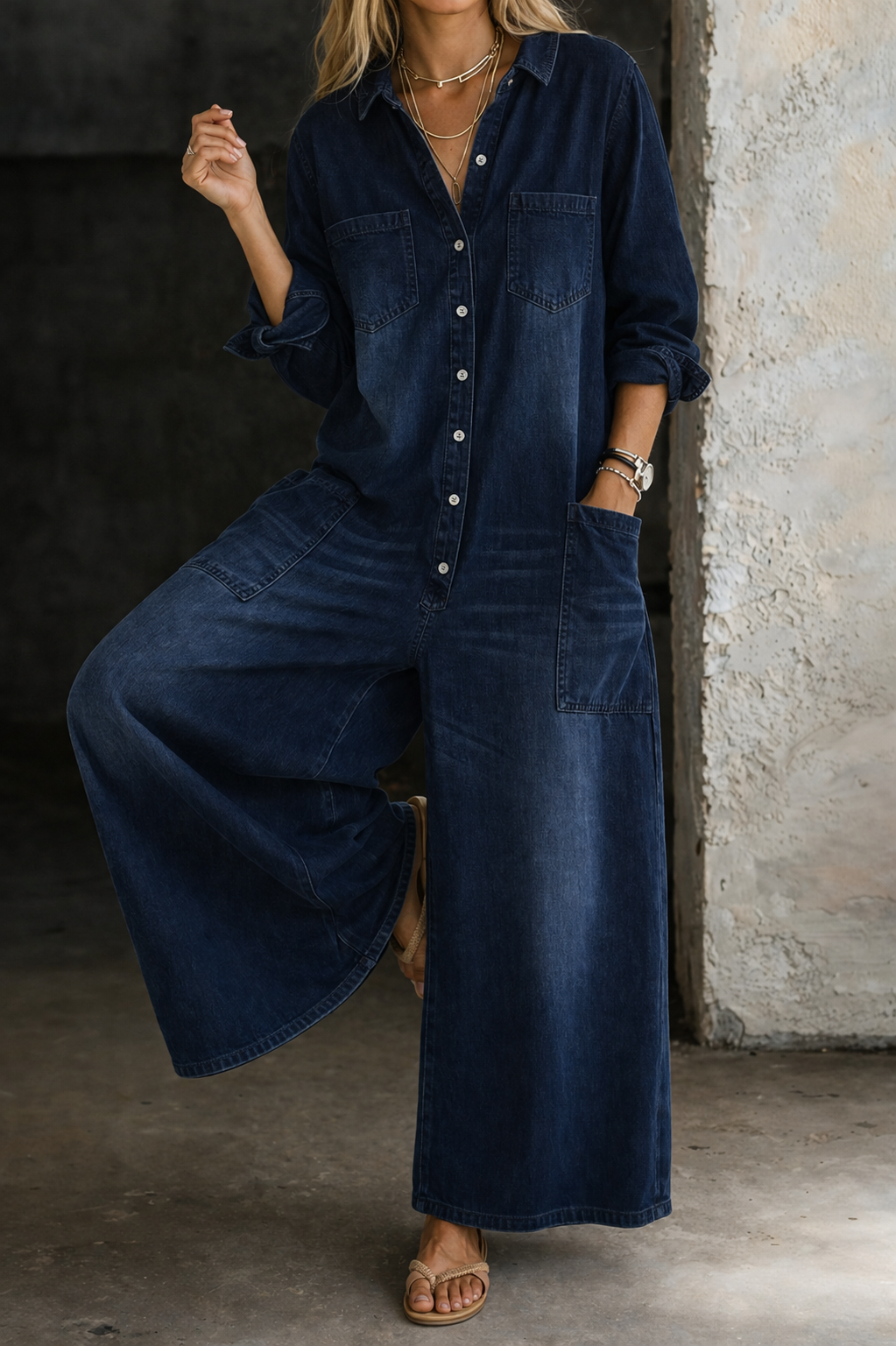 Chloe | Casual Denim Jumpsuit