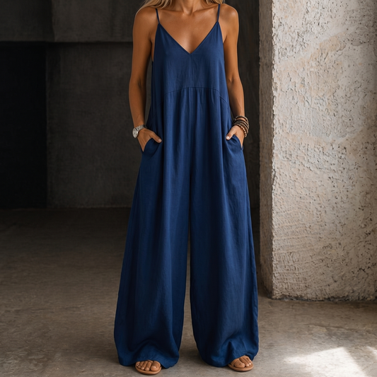 Claire | Denim Wide-Leg Jumpsuit
