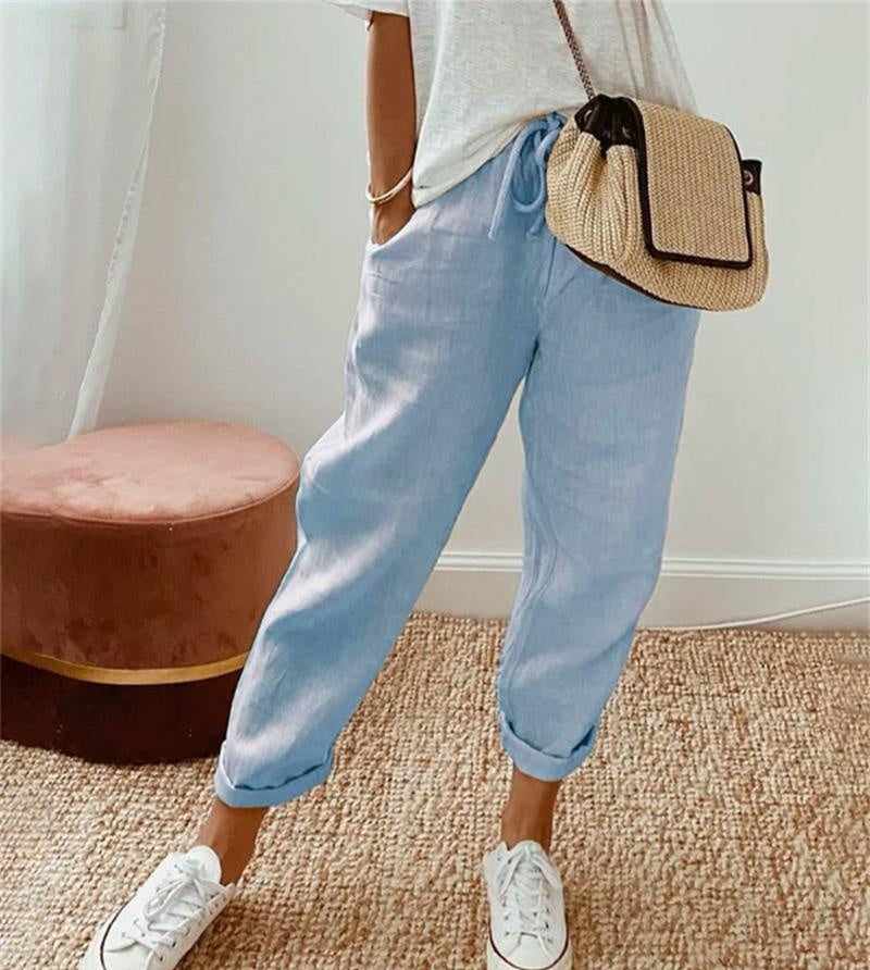 Hine | Cotton Linen Relaxed Pants