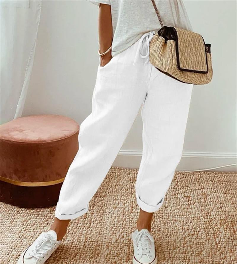 Hine | Cotton Linen Relaxed Pants