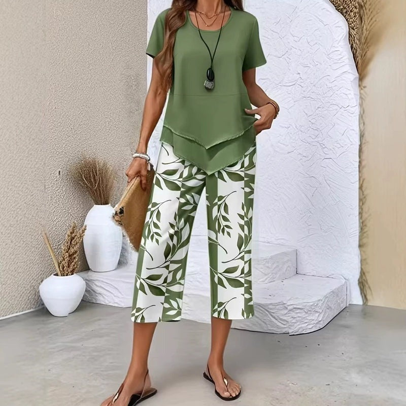 Georgia | Tunic Top & Printed Pants Set