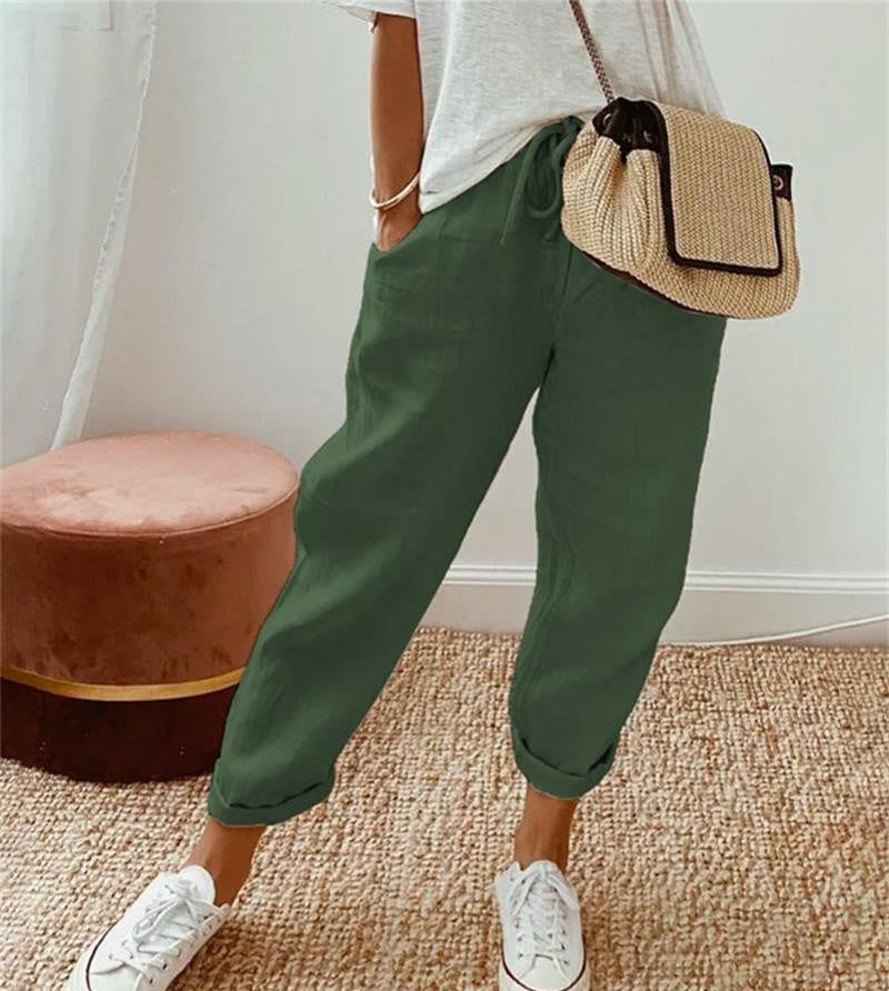 Hine | Cotton Linen Relaxed Pants