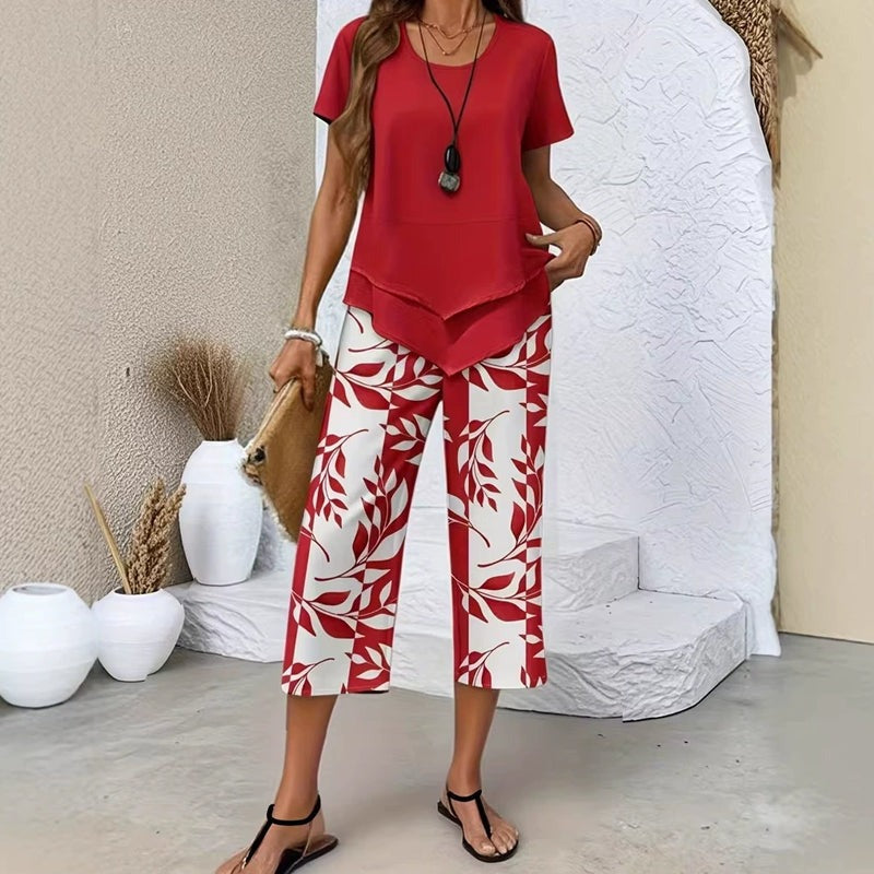 Georgia | Tunic Top & Printed Pants Set