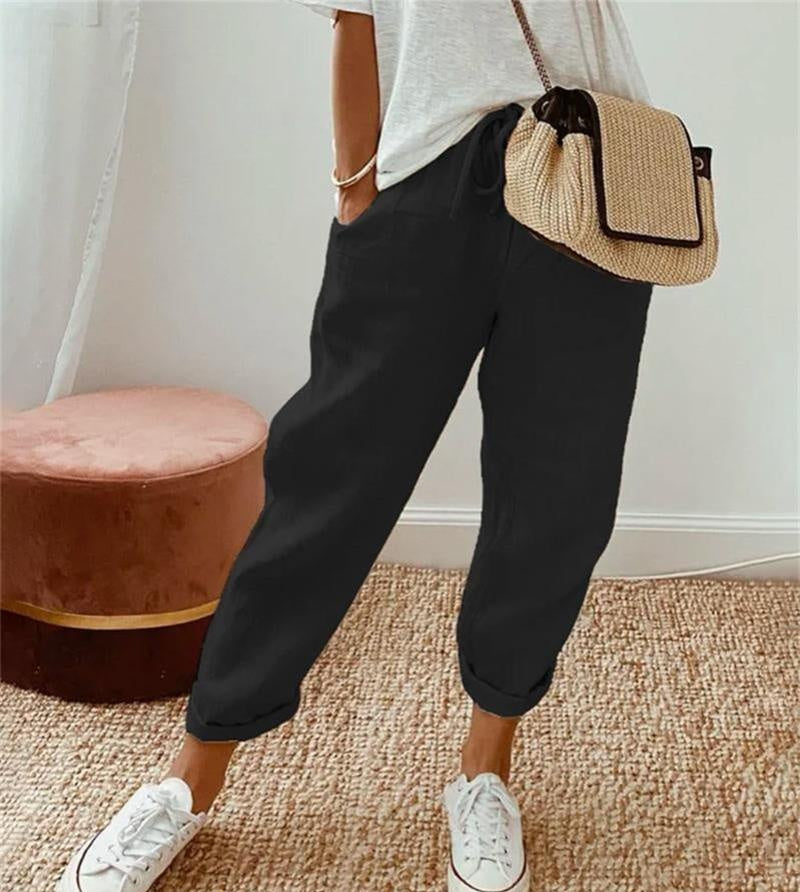 Hine | Cotton Linen Relaxed Pants