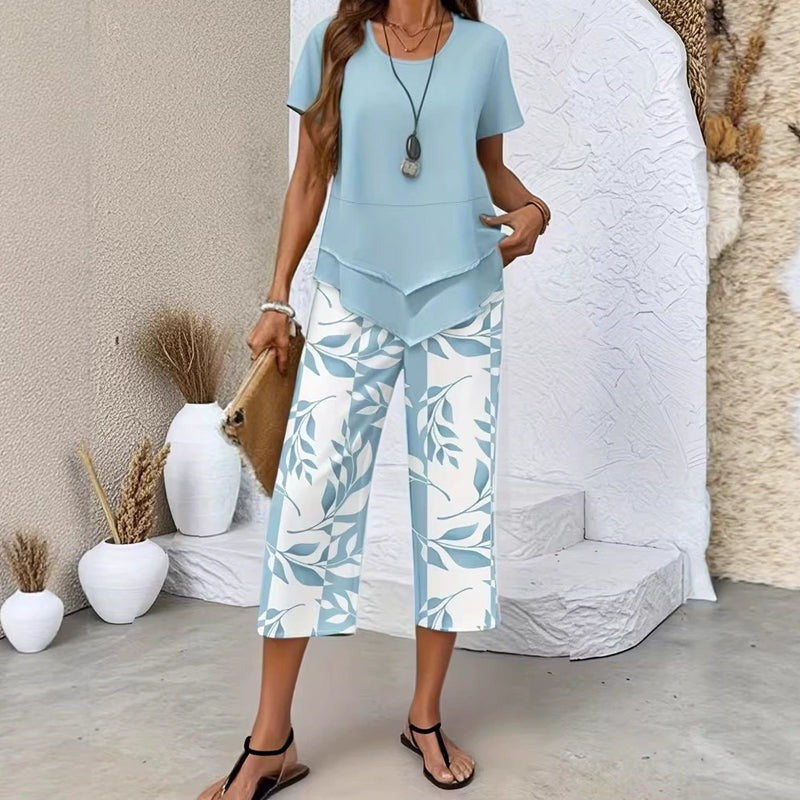 Georgia | Tunic Top & Printed Pants Set