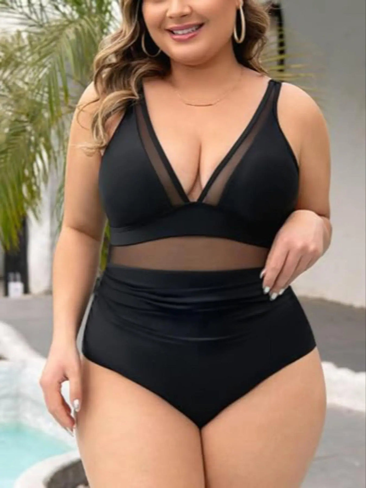 Naomi | Mesh Panel Tummy-Control Swimsuit