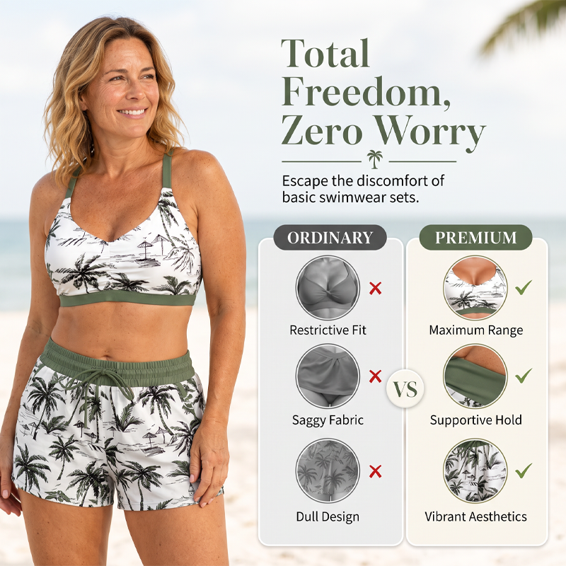 Erin | 3-Piece Tankini Set with Shorts