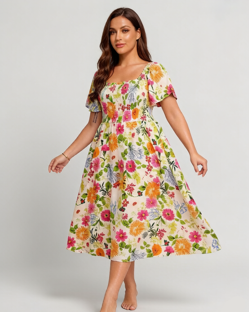 Willow | Floral Smocked Midi Dress