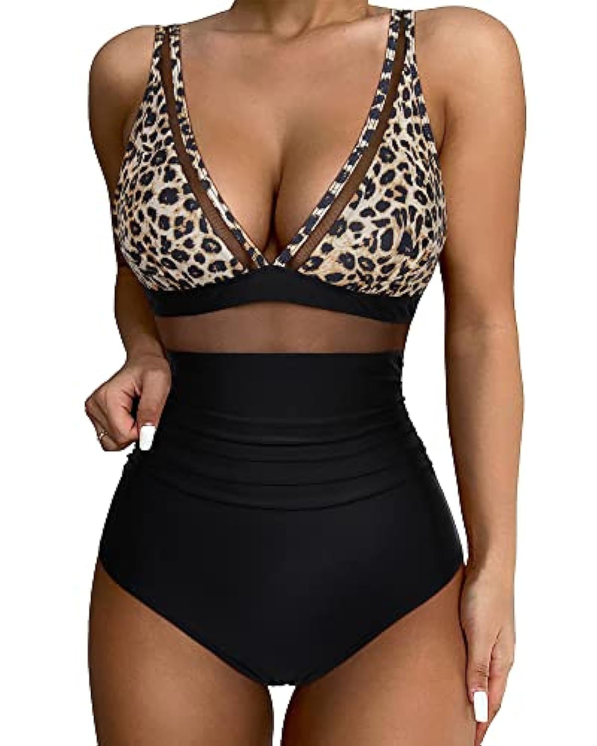 Naomi | Mesh Panel Tummy-Control Swimsuit