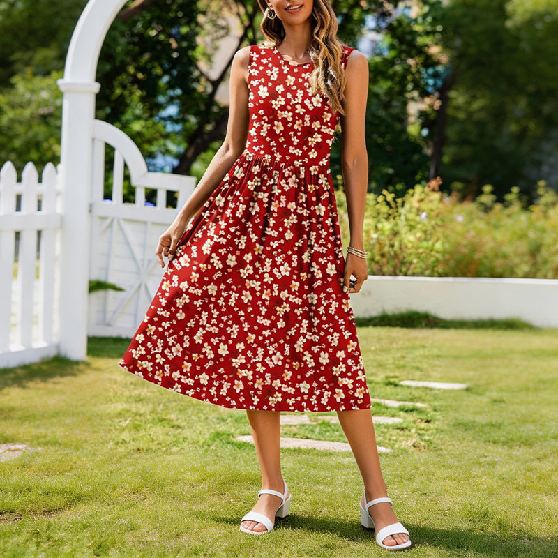 Stella | Sleeveless Swing Midi Dress