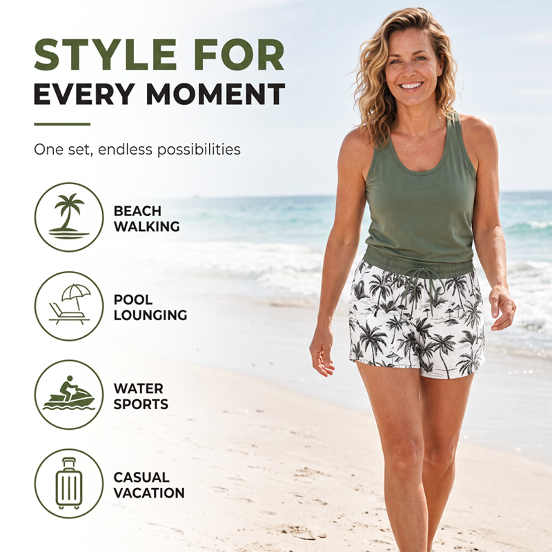 Erin | 3-Piece Tankini Set with Shorts