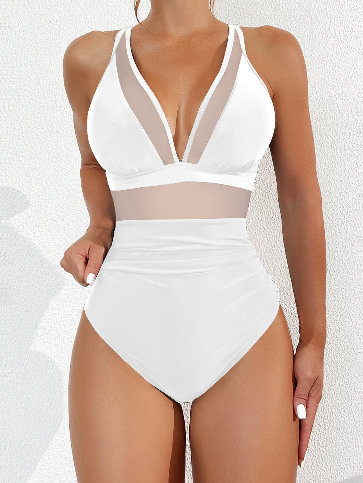 Naomi | Mesh Panel Tummy-Control Swimsuit