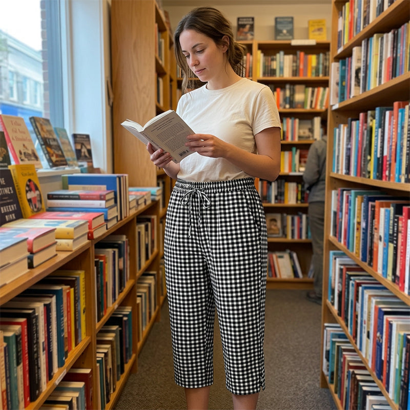 Rosie | Gingham Capri Pants