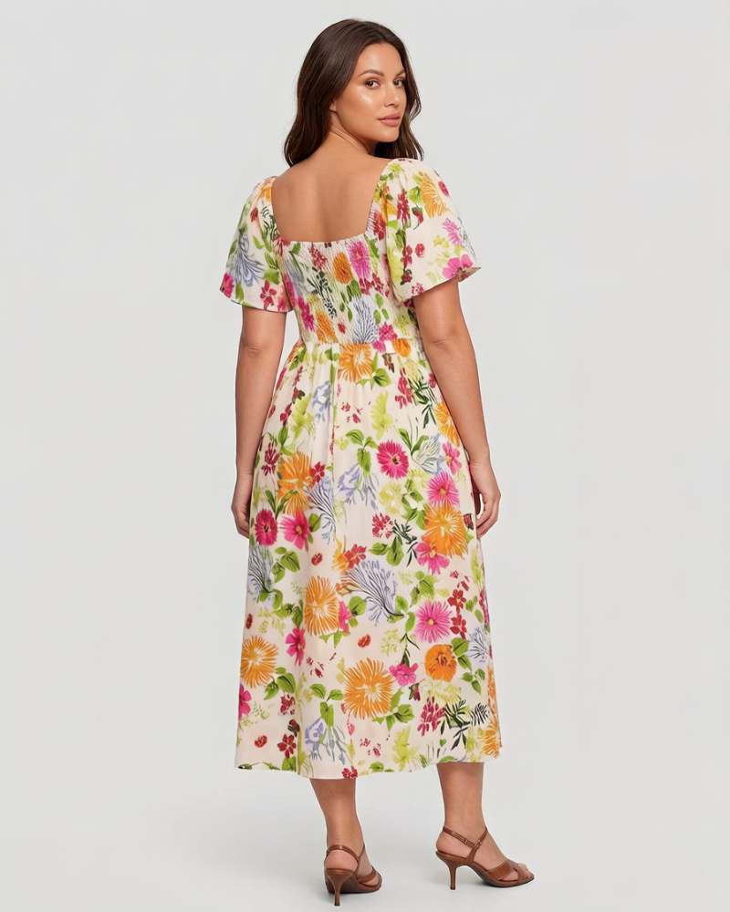 Willow | Floral Smocked Midi Dress