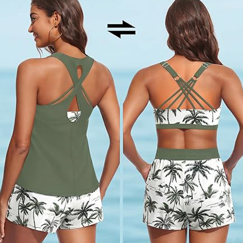 Erin | 3-Piece Tankini Set with Shorts