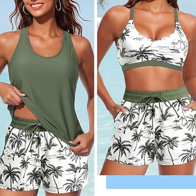 Erin | 3-Piece Tankini Set with Shorts