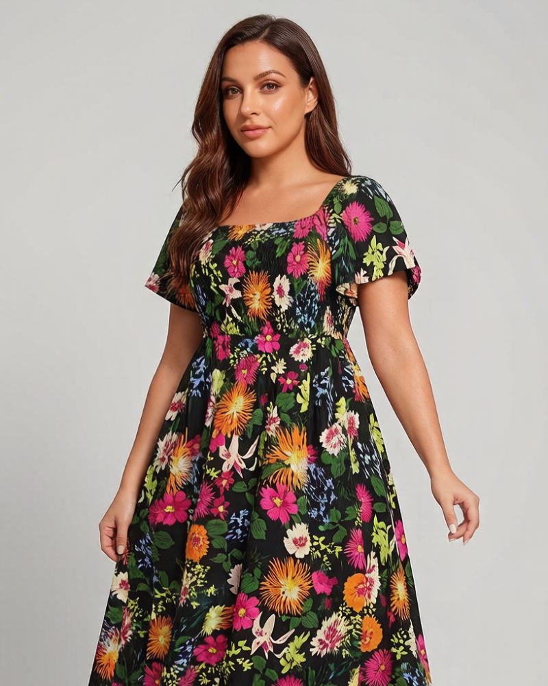 Willow | Floral Smocked Midi Dress