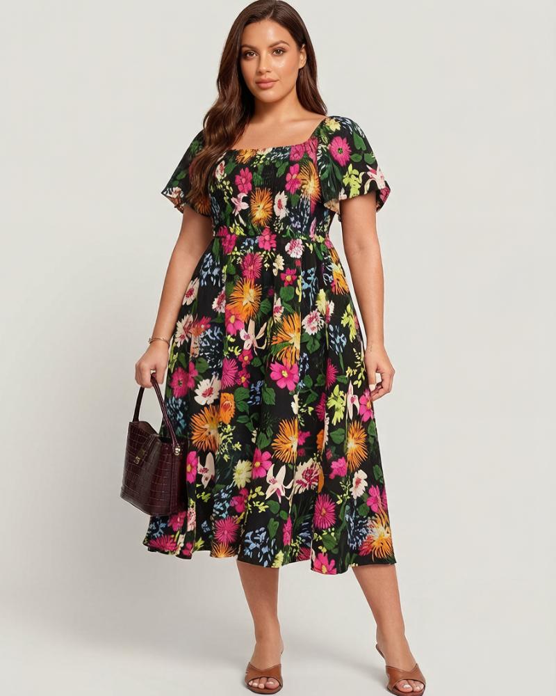 Willow | Floral Smocked Midi Dress