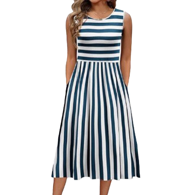 Stella | Sleeveless Swing Midi Dress
