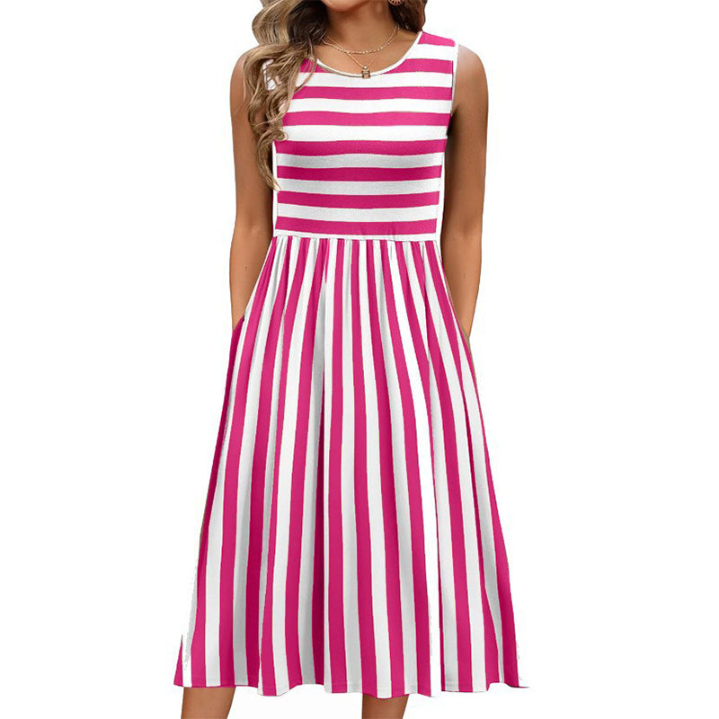 Stella | Sleeveless Swing Midi Dress