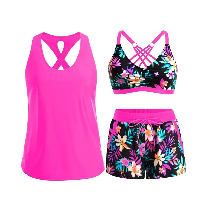 Erin | 3-Piece Tankini Set with Shorts
