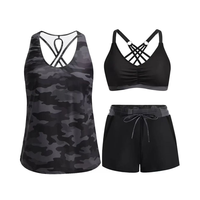 Erin | 3-Piece Tankini Set with Shorts