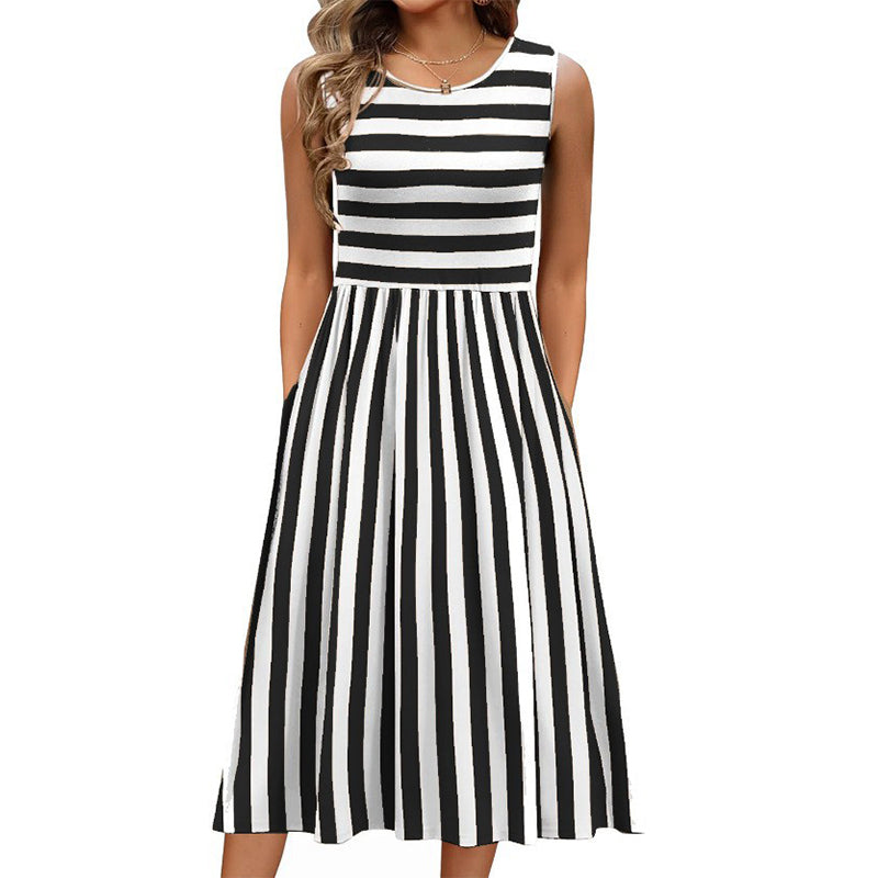 Stella | Sleeveless Swing Midi Dress