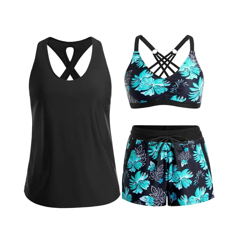 Erin | 3-Piece Tankini Set with Shorts