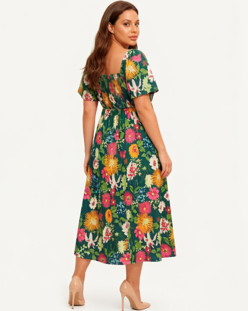 Willow | Floral Smocked Midi Dress