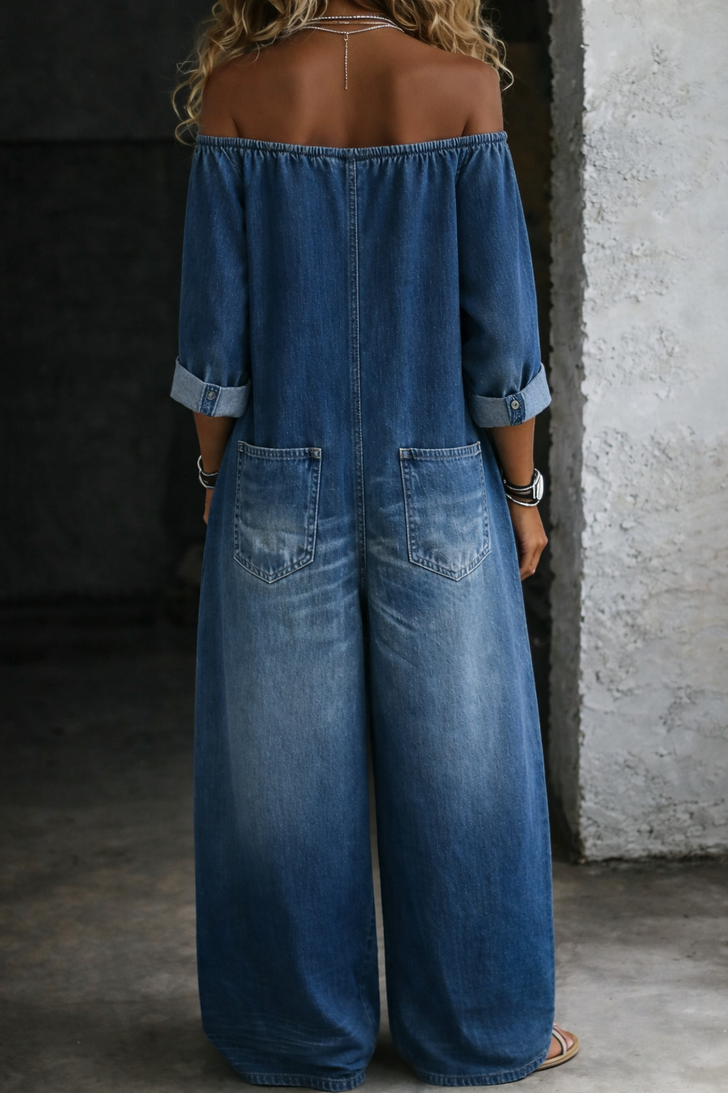 Hana | Off Shoulder Long Sleeve Jumpsuit