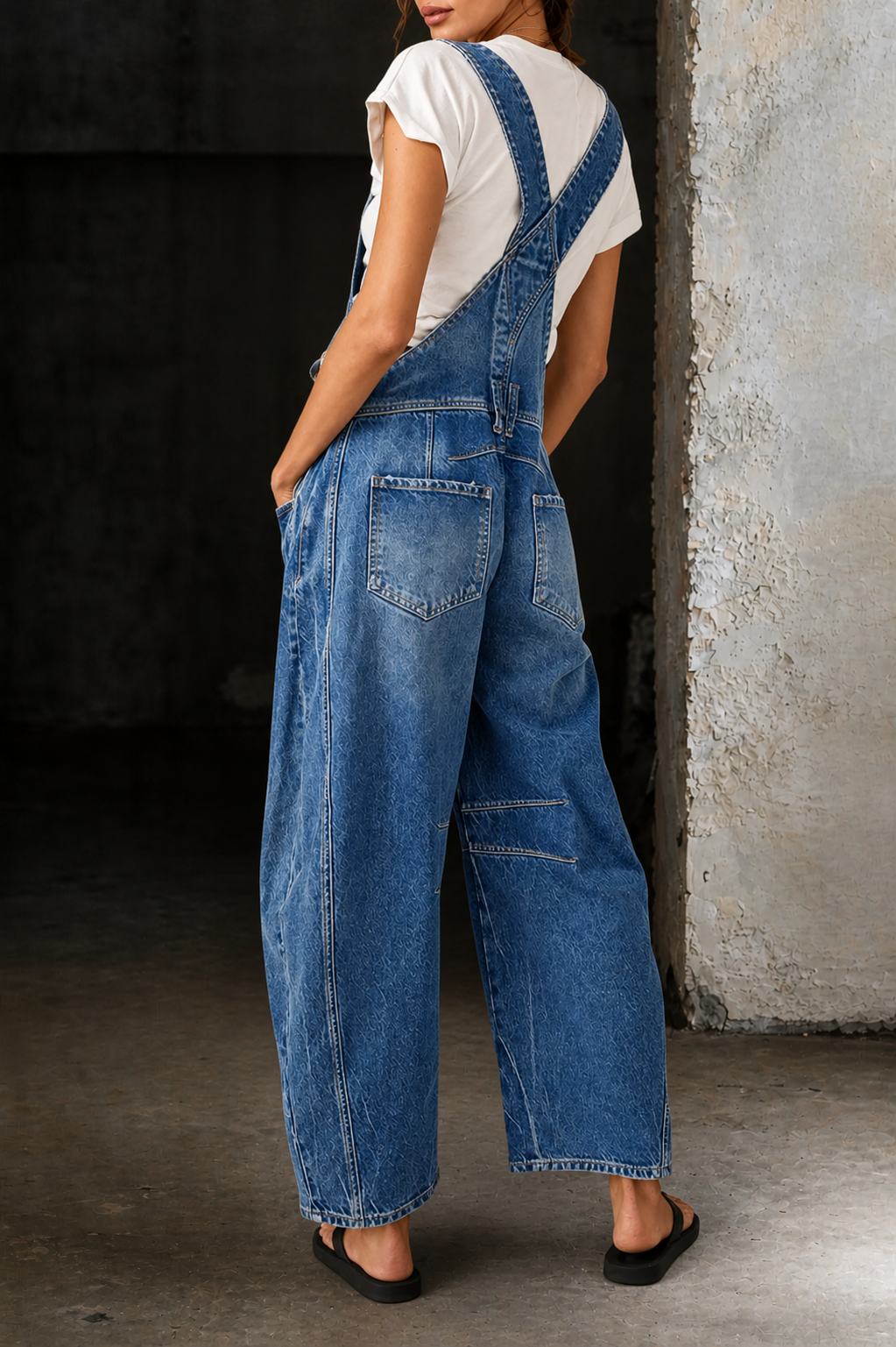 Isabella | Barrel Denim Overalls