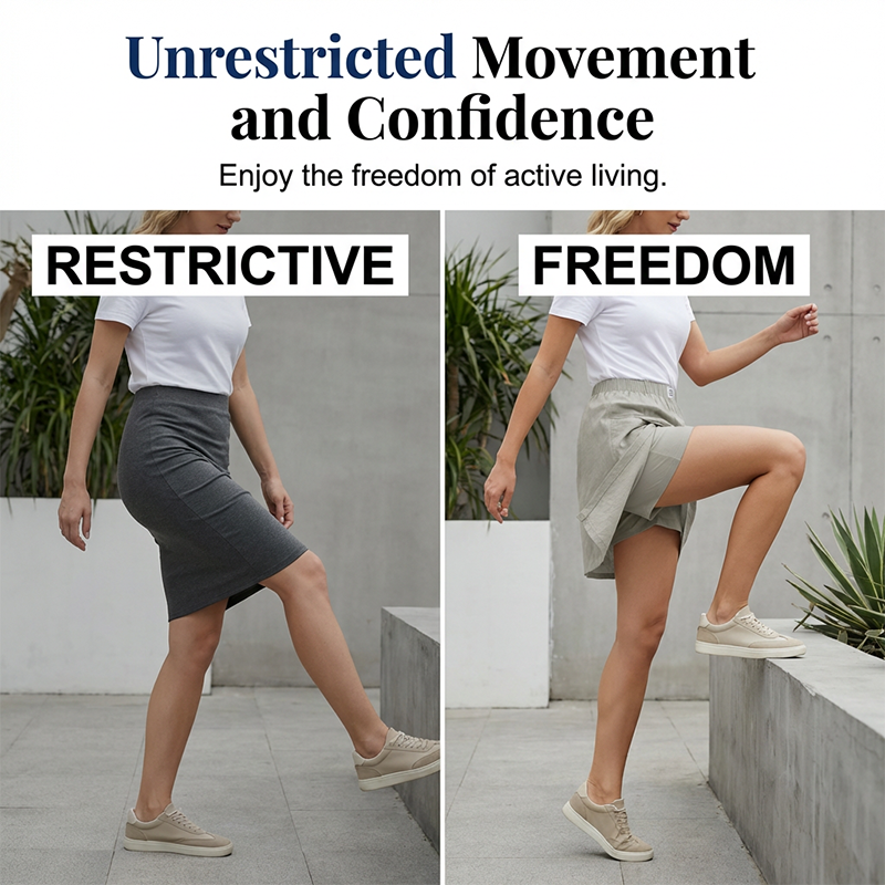 Ana skort moves freely when you walk