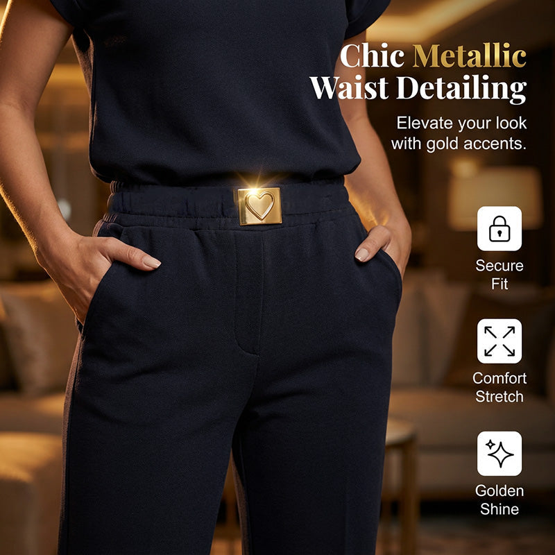 Tia gold waist detail