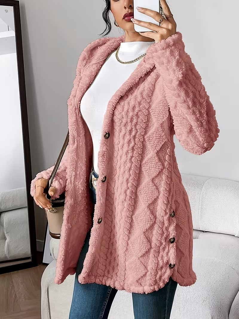 Waimarie | Hooded Plush Cardigan Coat
