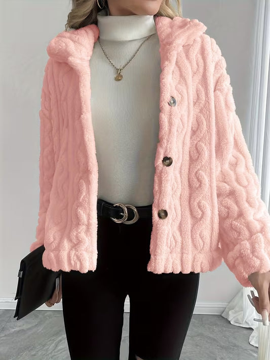 Kora | Cable Plush Button Jacket