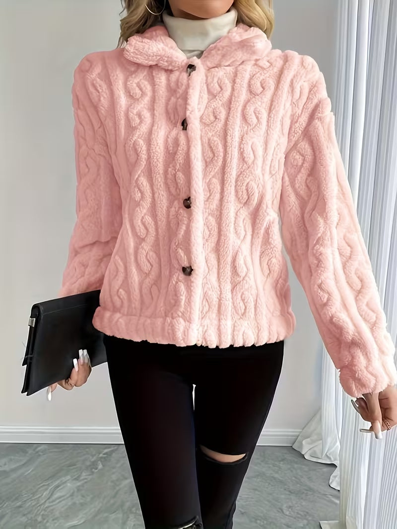 Kora | Cable Plush Button Jacket