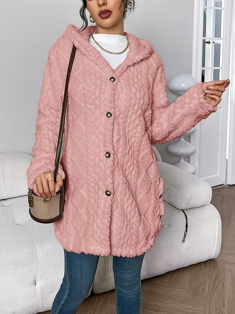 Waimarie | Hooded Plush Cardigan Coat