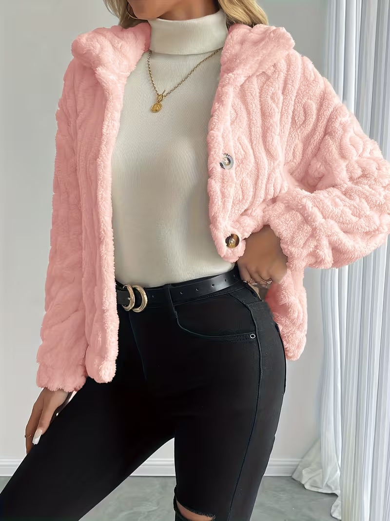 Kora | Cable Plush Button Jacket