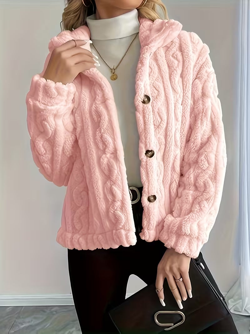 Kora | Cable Plush Button Jacket
